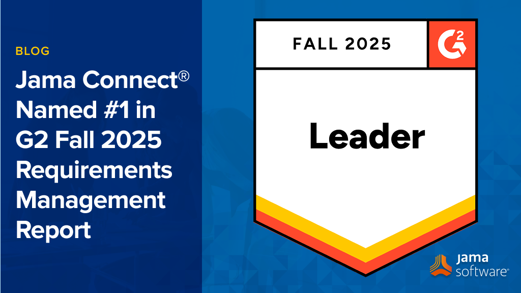 Jama Connect® Named #1 in G2 Fall 2025 Requirements Management Report