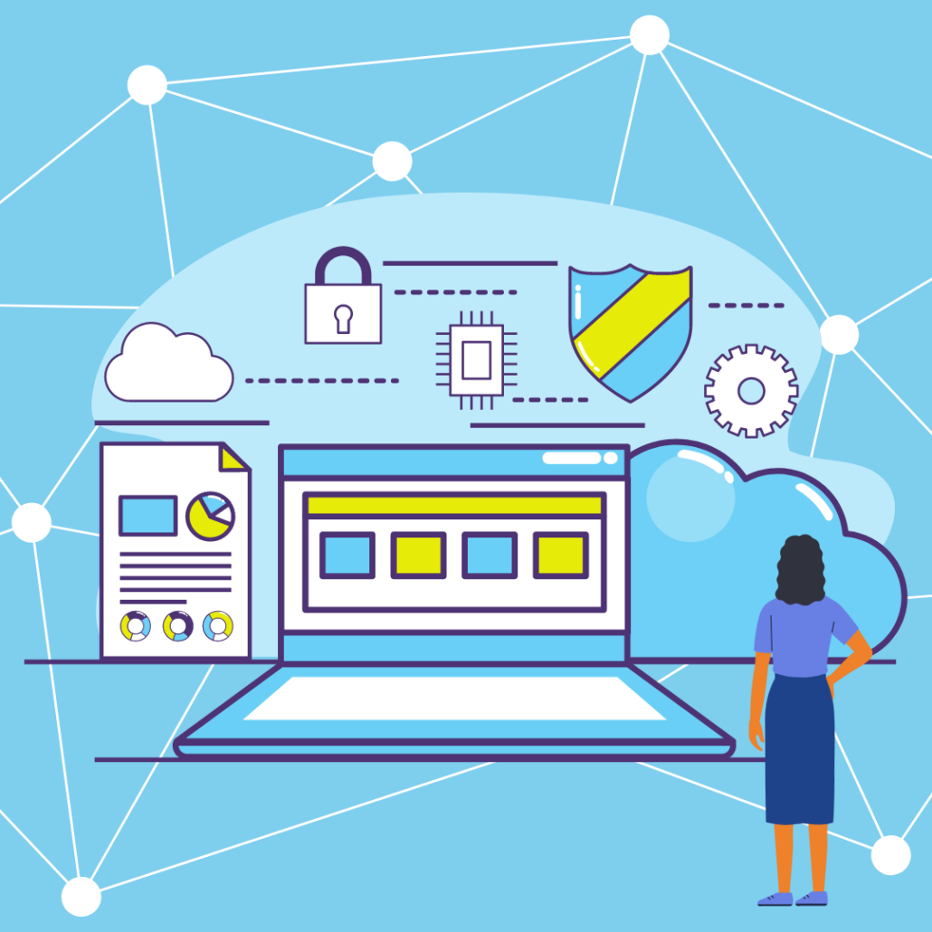 Image of person standing in front of a scenario depicting MBSE in action.